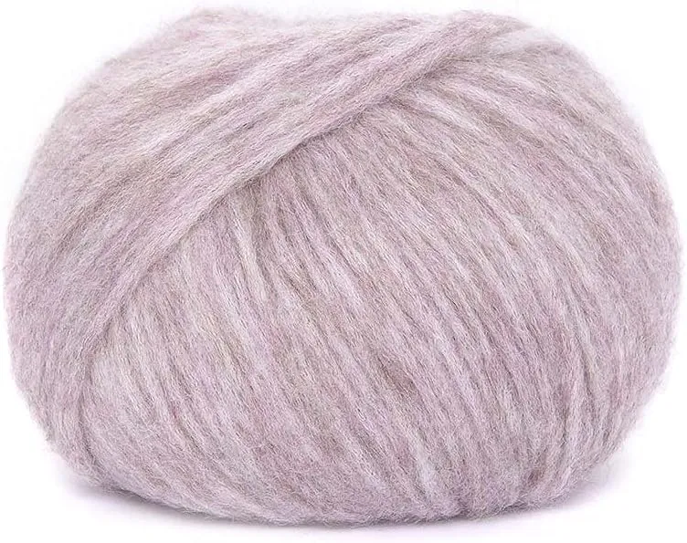 Pullu - Baby Alpaca Merino Wool Yarn Set of 3 Skeins (150 Grams) Worsted Weight - Sourced Directly from Peru - Heavenly Soft and Perfect for Knitting and Crocheting (Lilac Rose)