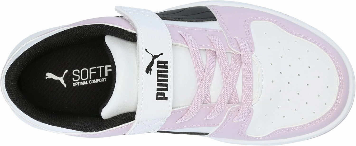 PUMA Unisex-Child Rebound Layup Hook and Loop Sneaker