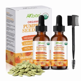 Pumpkin Seed Oil for Hair Growth, 100% Pure Natural Cold Pressed Organic, Moisturizing & Nourishing Dry Damaged Hair & Scalp, for Skin Care, Hair Care, Body Massage, 2 fl oz   2 fl oz