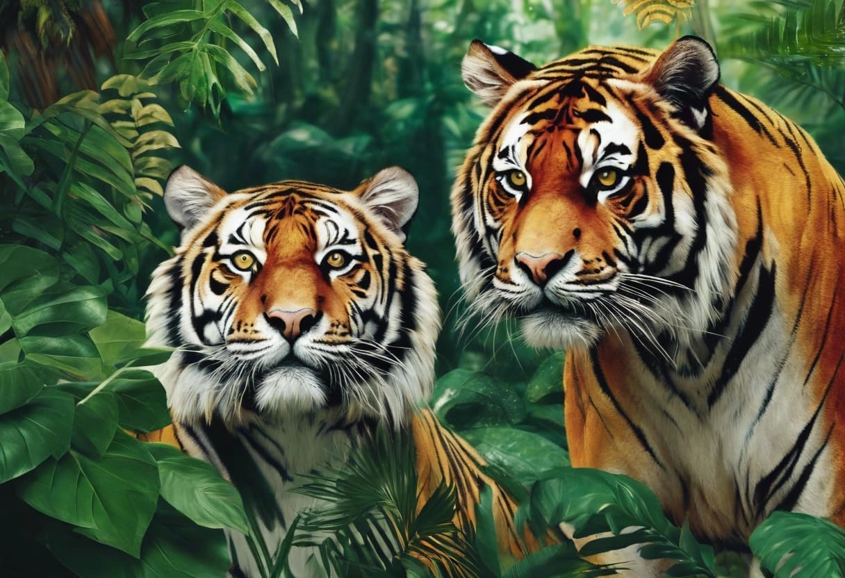 Puzzles for Adults 1000 Pieces Impossible Hard Difficult Challenging Puzzles for Adults Families Tigers in The Jungle Challenging Puzzle Perfect for Game Nights