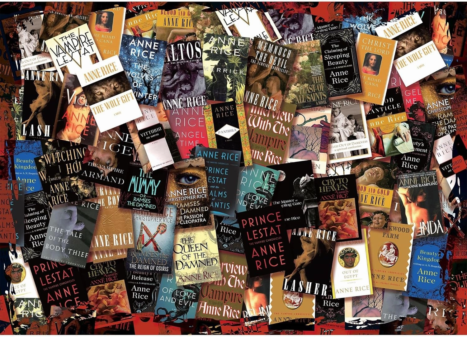 Queen Anne's Library of Horror Books 1000-Piece Jigsaw Puzzle | Fun Brain Teaser, Toys & Games for Adults | 28 x 20 Inches