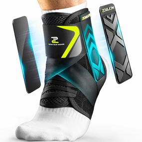 Quick Lace Up Ankle Brace with Side Stabilizing Pads, Slim Fit Ankle Support Brace, Adjustable & Breathable Ankle Support for Men Women, Ankle Stabilizer for Sprain,Injury Recovery,Sports,XS