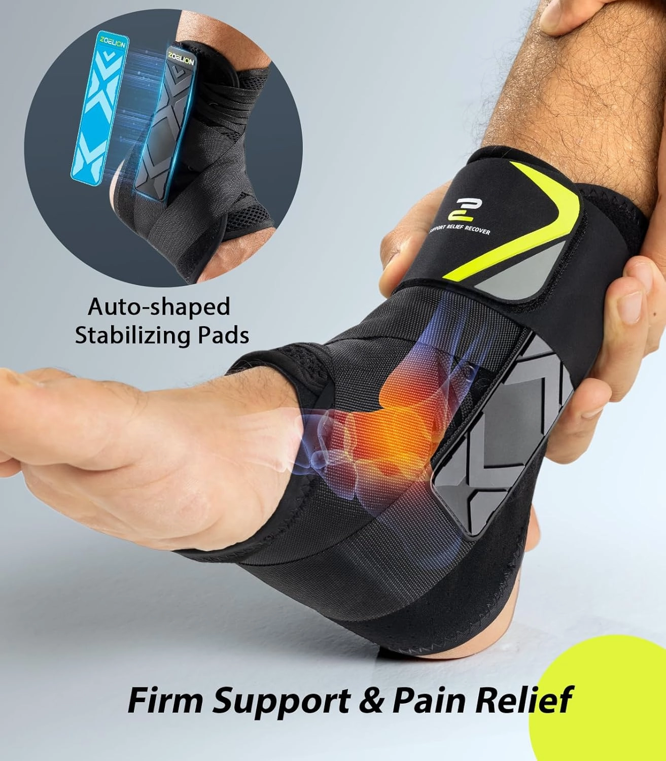 Quick Lace Up Ankle Brace with Side Stabilizing Pads, Slim Fit Ankle Support Brace, Adjustable & Breathable Ankle Support for Men Women, Ankle Stabilizer for Sprain,Injury Recovery,Sports,XS