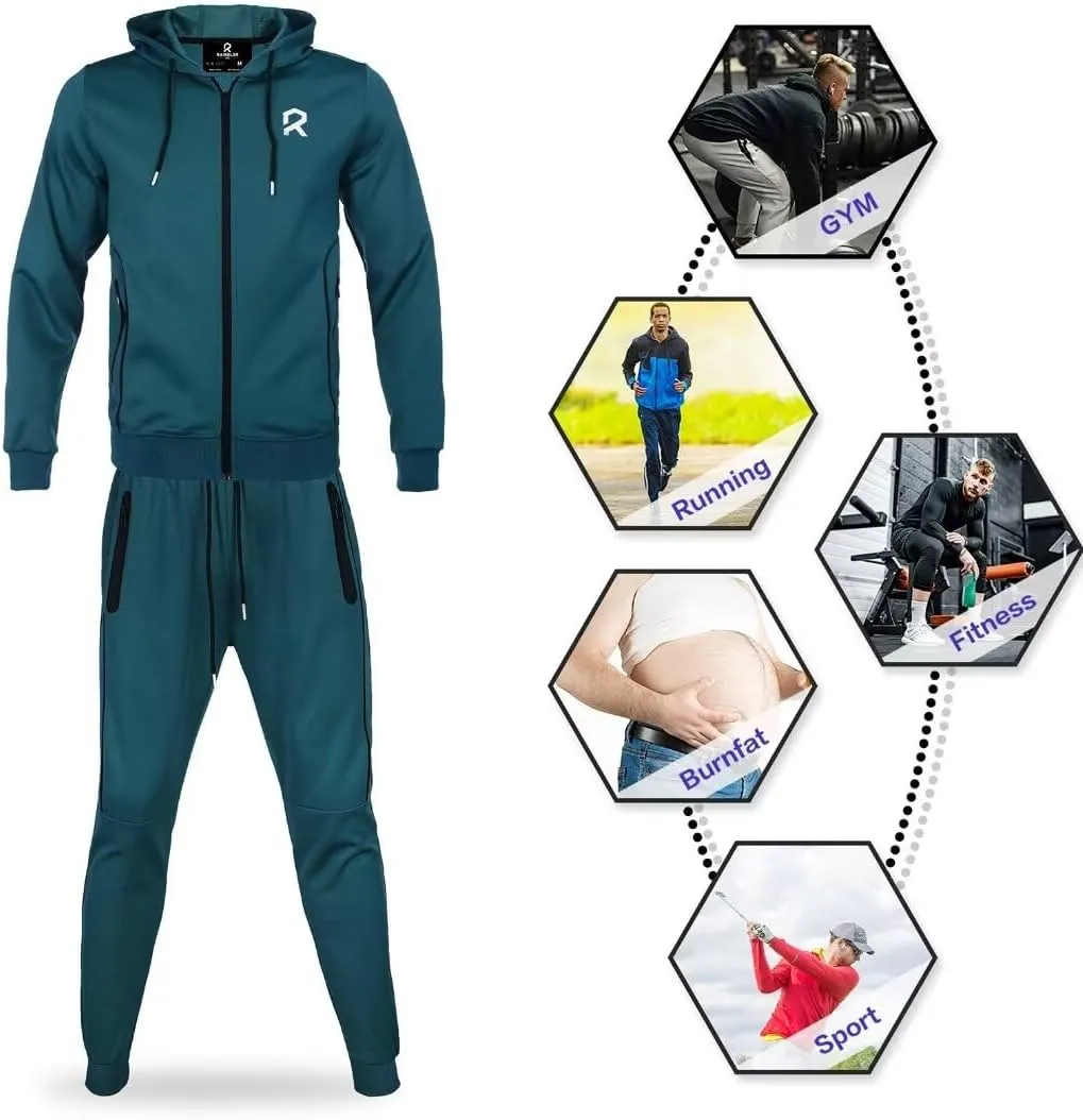 R RAMBLER 1985 Men's Tracksuit Active fashion Hoodie outifts zip sweatsuit set jogger sportswear