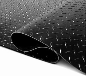 R&L Racing Black Truck Bed Mat Rubber Diamond Plate Trunk Floor Carpet Compatible with 2015-2017 Ford F150 5.5 Ft 66"