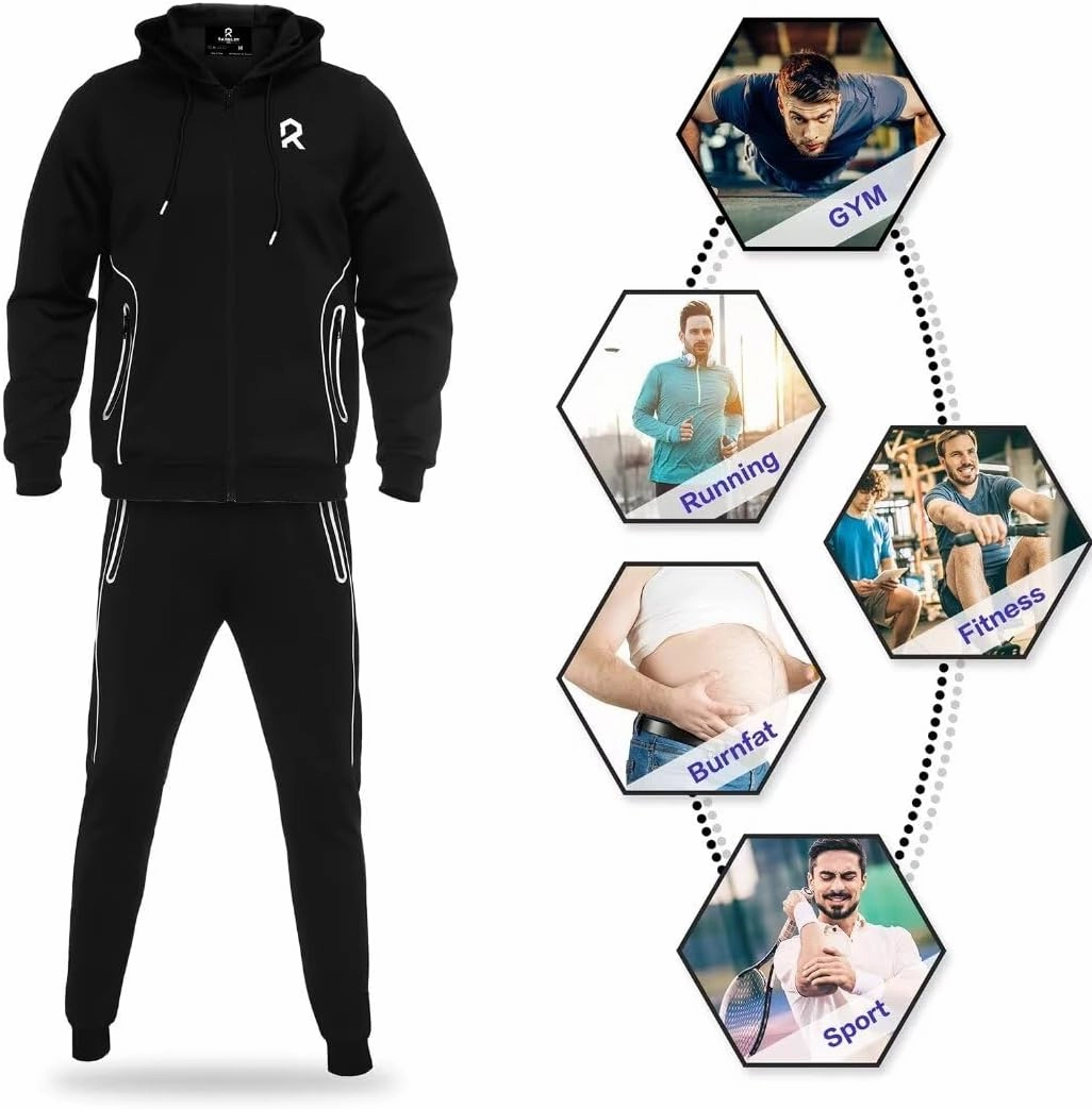R RAMBLER 1985 Men's Tracksuit Active fashion Hoodie outifts zip sweatsuit set jogger sportswear