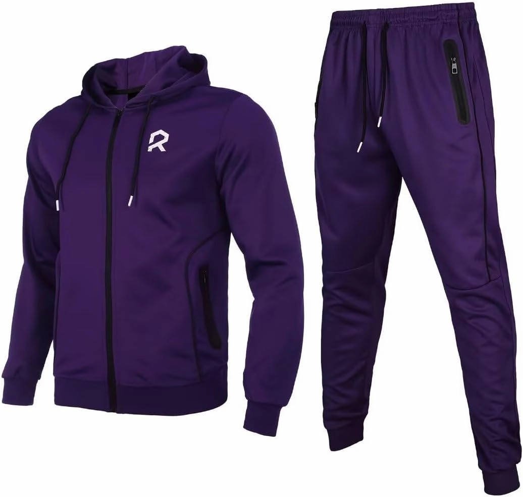 R RAMBLER 1985 Men's Tracksuit Active fashion Hoodie outifts zip sweatsuit set jogger sportswear