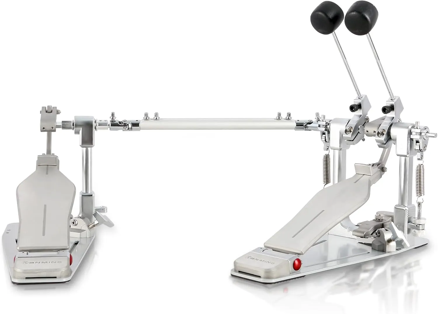 RANMING Double Bass Drum Pedals Direct Drive Bass Drum Pedal Kick Drum Pedal with Two-Sided Beater Non-Slip Footplate Upgrade Double Kick pedal Set for Drum Set and Electronic Drums Beginner Drummers
