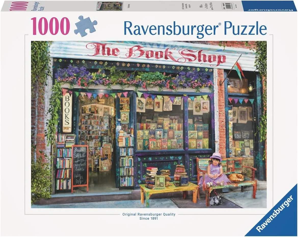Ravensburger The Bookshop 1000 Piece Jigsaw Puzzle for Adults - 12000670 - Handcrafted Tooling, Made in Germany, Every Piece Fits Together Perfectly