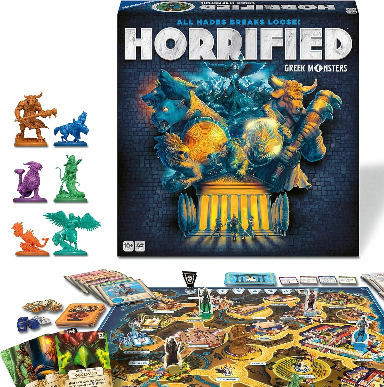 Ravensburger Horrified: Greek Monsters - Cooperative Strategy Board Game | for Ages 10 and Up | Unleash Mythical Creatures | Engaging Family Game Night Entertainment