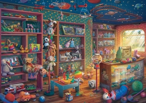 Ravensburger Tattered Toy Store Puzzle - 1000 Piece Jigsaw Challenge | Unique, Softclick Fitted Pieces | Vibrant Imagery | Fun for Ages 14 and Up | Ideal for Solo or Group Play