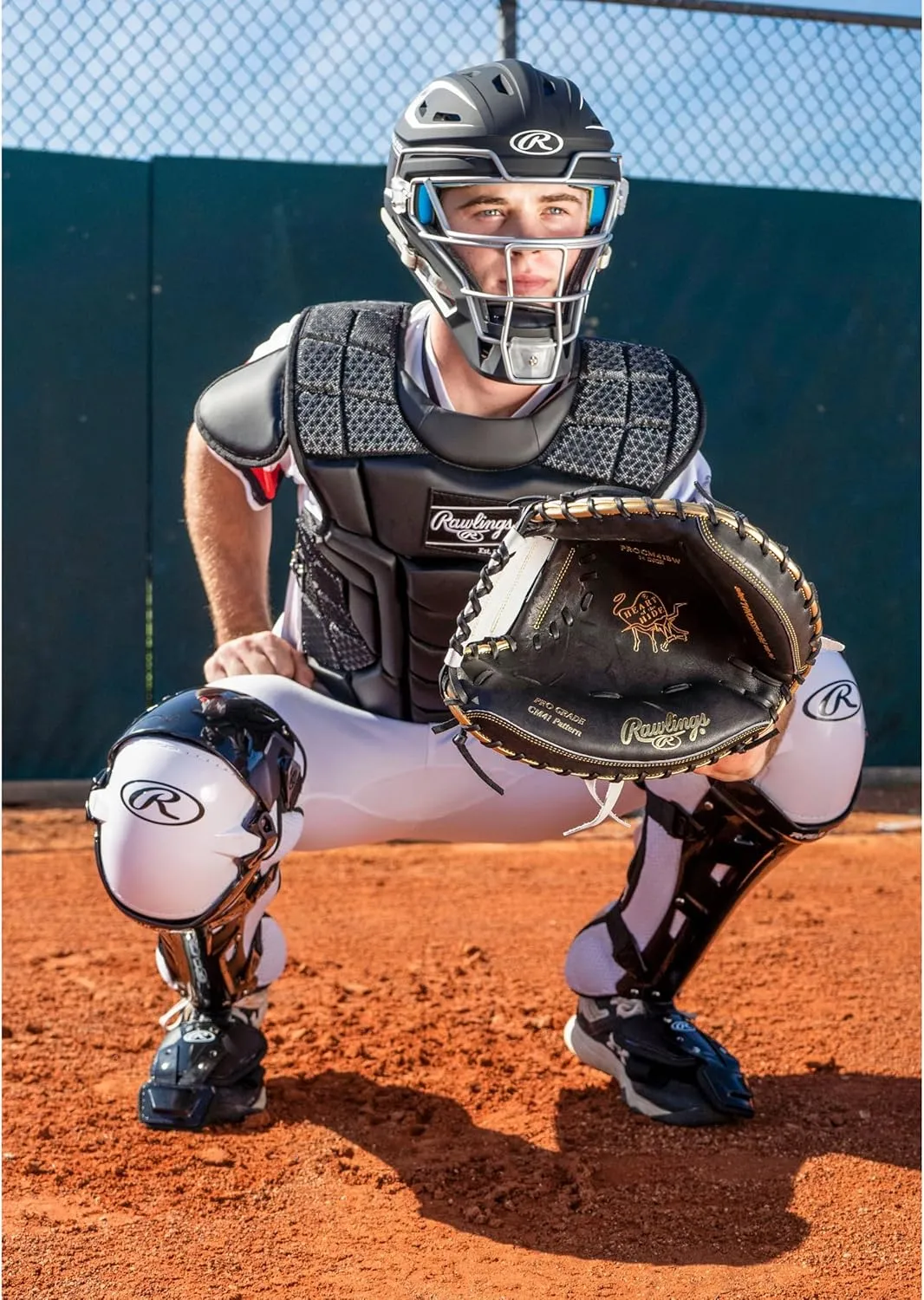 Rawlings | MACH Catcher's Leg Guards | Baseball | NOCSAE Certified | Adult & Intermediate Sizing | Multiple Colors