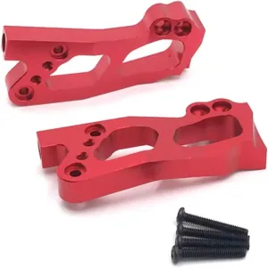 RC Car Accessories Compatible with Wltoys 12423 12427 12428 12429 RC Car Upgrade Parts Accessories Support Rearsuspension Frame Aluminum Alloy(Red)