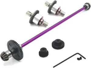 RC Car DIY Parts for Wltoys AM-X12 124016 124017 124019 124007 124008 for RIaarIo 1/12 Metal Differential and Central Drive Shaft Assembly Upgrade Parts(Purple)