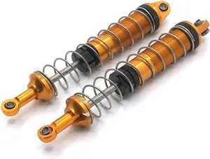 RC Repair Parts Compatible with WLtoys 12428 12429 12427 12423 104009 12401 12402 12403 12404 12409 RC Car Parts Metal Hydraulic Shock Absorber(Yellow)