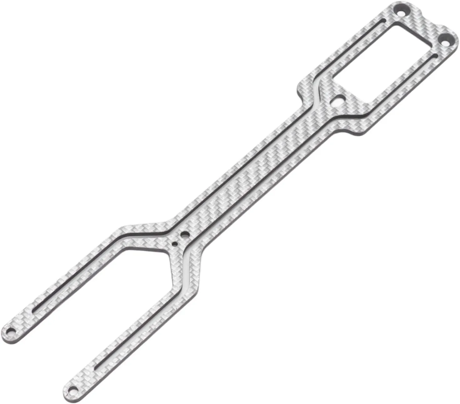 RC Upper Deck, Carbon Fiber Upgrade Part RC Car Top Deck for YOKOMO YD2 Z 1/10 Drift Car (Silver SSG)