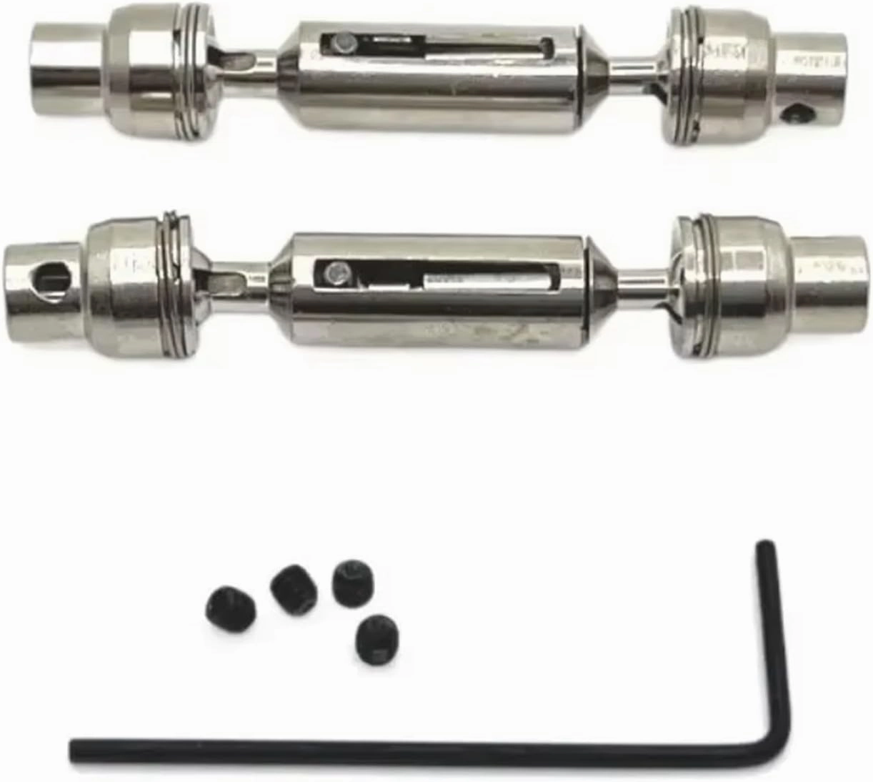 RC Car Accessories Compatible with WPL C64 C74-1 JA11 1/16 RC Car Upgrade Modification Parts Accessories Metal Front and Rear Drive Shafts(Silver)