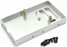 RC Car DIY Parts for MN for MN99S for MN98 1/12 Metal Upgrade Front Cabin for Circuit Board Fixed for Seat Model Remote Control Crawler Vehicle Upgrade Parts(Silver)