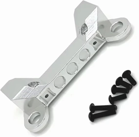 RC Car DIY Parts for WLtoys 104006 104010 104020 104026 1/10 Metal Front Bumper Connection Fixing Component RC Car Upgrade Parts Kit OP Accessories(Silver)