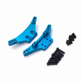 RC Car DIY Parts for WLtoys 104009 12401 12402 12403 12404 12409 Metal Modification Front and Rear Shock Absorber Bracket RC Car Upgrade Parts(Blue)