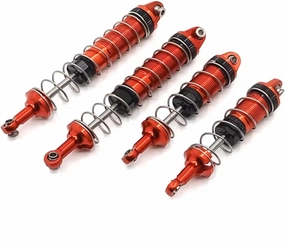 RC Car DIY Parts for WLtoys 12427 12428-A B 12429 12423 FY01 FY02 FY03 1/12 Metal Hydraulic Front and Rear Shocks RC Car Upgrade Parts(Red)