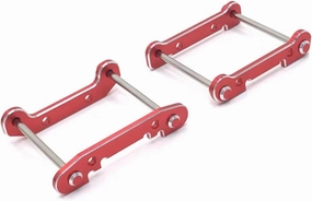 RC Car DIY Parts for Wltoys 144001 144002 144010 124018 124019 124017 124016 Metal Front and Rear for Swing Arm Bracket Upgrade Parts Accessories(Red)