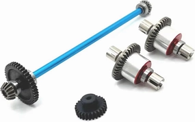 RC Car DIY Parts for WLtoys A949 A959 A969 A979 K929 1/18 Metal Upgraded Gearbox Assembly Differential Remote Control Car Upgrade Parts Accessories(Blue)