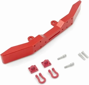 RC Car DIY Parts for WPL B14 B24 B16 B36 Q60 Q61 Q62 1/16 Metal Front Bumper with Tow Hook RC Car Upgrade Accessories Replace Modify Parts(Red)
