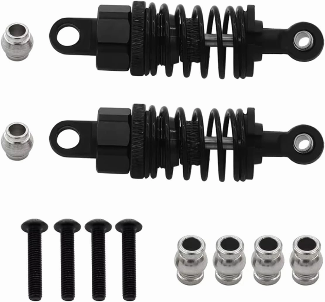 RC Car Parts Compatible With Tamiya For TT02 For TT01 M05 For HPI For HSP For Kyosho For Redcat 1/10 RC On Road Drift For Racing Car Oil Shock Absorber(Black,2pcs)