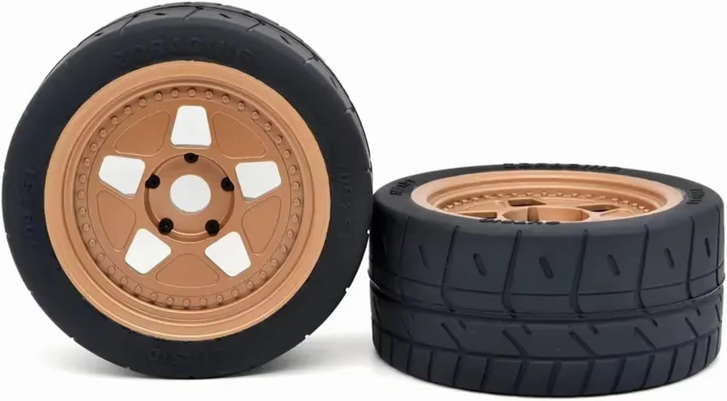Rc Car Wheel Rim Tire Compatible with ARRMA for ZD for Racing for EX07 1/7 4WD Brushless RC for Racing Car 109mm RC Tires Wheel 17mm Hex Hub 8585 Tyre(2Pcs)