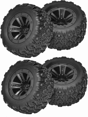 Rc Car Wheel Rim Tire Compatible with SCY 16101 16102 16103 for Pro for MJX 16207 16208 16209 H16 for HBX 1/16 RC Car Parts 4pcs 83mm Rubber Tire Wheel Tyre