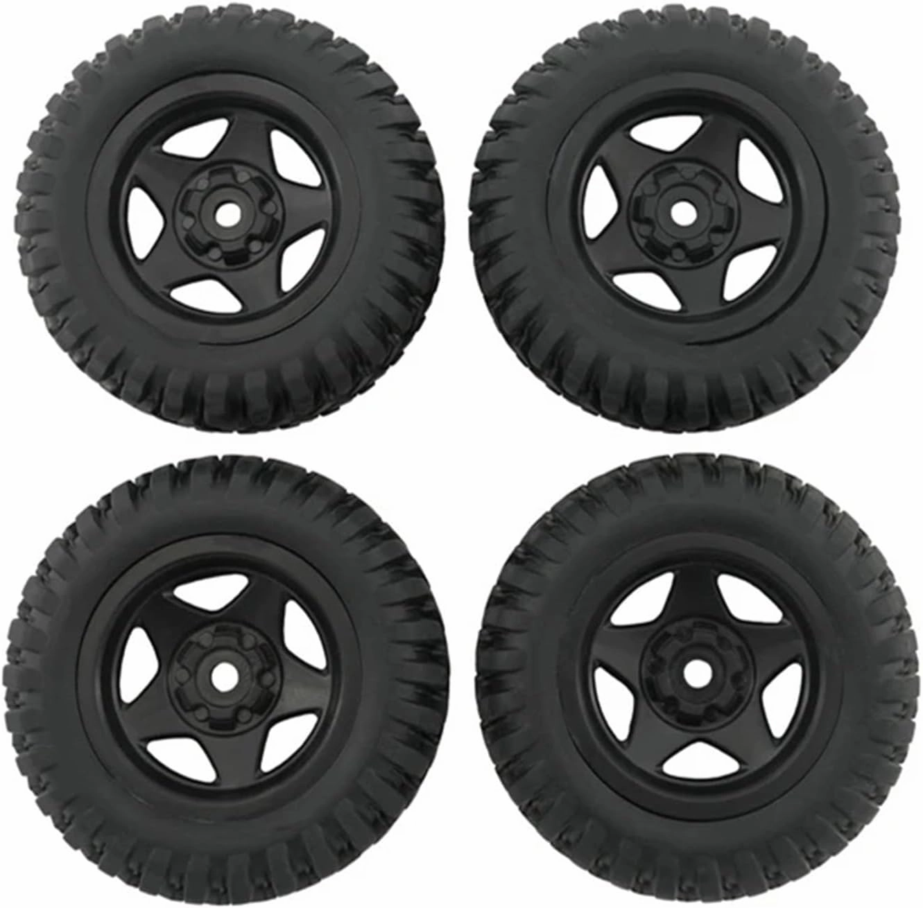 Rc Car Wheel Rim Tire Compatible with SY1201 SY1202 SY1203 SY1204 1/12 RC for Rally Car Parts Spare Accessories 4Pcs 70mm for Rally Car Rubber Tire Tyre Wheelf(Black)