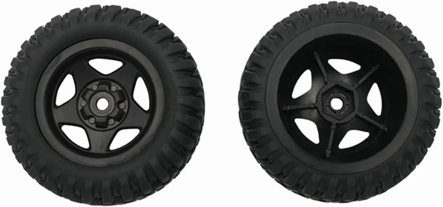Rc Car Wheel Rim Tire Compatible with SY1201 SY1202 SY1203 SY1204 1/12 RC for Rally Car Parts Spare Accessories 4Pcs 70mm for Rally Car Rubber Tire Tyre Wheelf(Black)