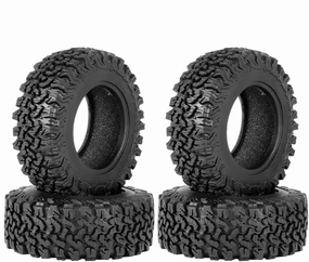 Rc Car Wheel Rim Tire Compatible with Traxxas TRX4 D90 for Axial SCX10 II III for MST 4PCS 90mm 1.9 Rubber Tire Wheel Tyres for 1/10 RC Crawler Car