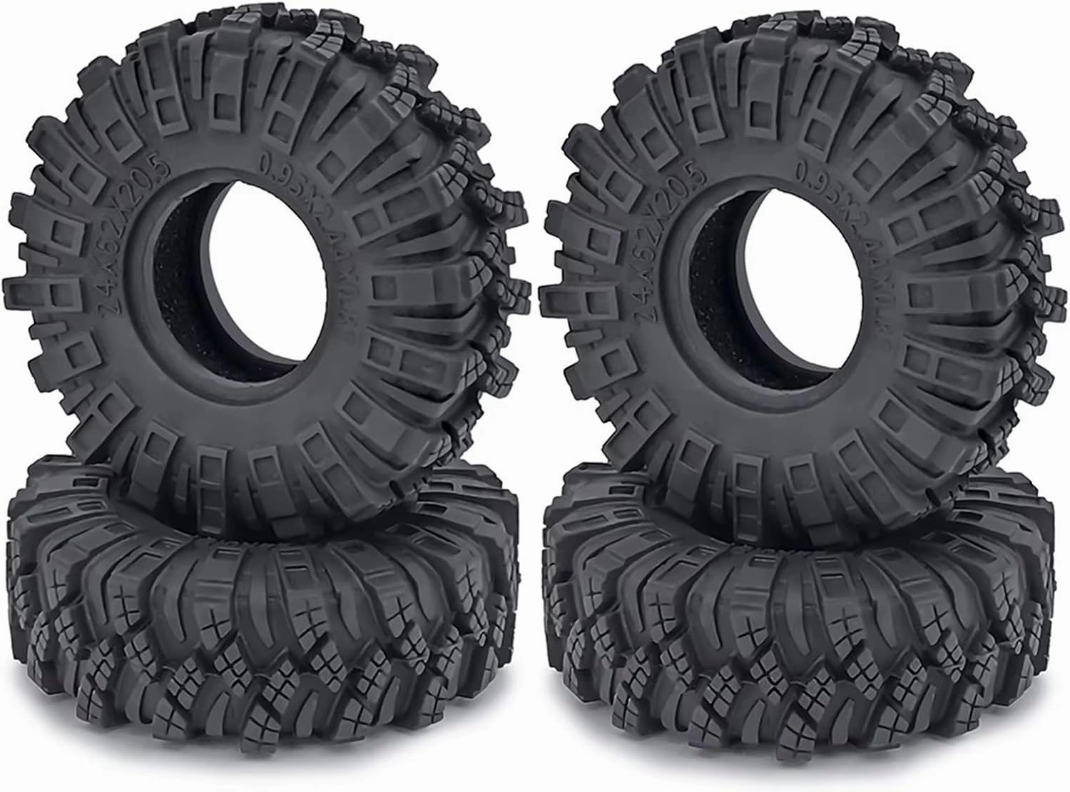 Rc Car Wheel Rim Tire Compatible with Trx4m for Scx24 for Fcx24 for Fcx 1/18 1/24 RC Car Part RC Car Accessories Replacement Parts Crawler Wheel Tires Diameter Width