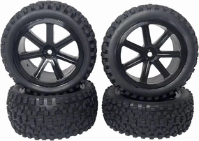 Rc Car Wheel Rim Tire Compatible with WLtoys 144001 144010 124019 124018 124017 12428 1/12 1/14 RC Car Upgrade Parts 4Pcs Large Tires Widening Tires Wheel