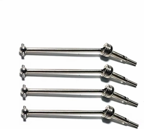 RC Drive Shaft Compatible with Wltoys 144001 144010 124007 124016 124019 124018 RC Car Upgrade Parts 4Pcs Metal Drive Shaft and Wheel Nut
