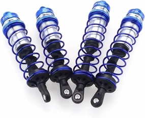RC Repair Parts Compatible With JLB For HSP For Racing For HPI 1/8 Rc Truck For Buggy 4Pcs Front Rear Shock Absorber Damper Suspension(Blue)