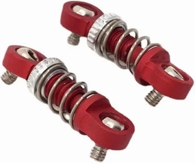 Rc Shock Absorber For MINI-Q8 For MINI-Q9 1/28 Metal Upgrade Outer For Spring Shock Absorber RC Car Tracked Vehicle Parts And Accessories Upgrade Replacement(Red)
