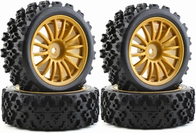 RC Tyre Set for Tamiya for XV-01 for XV01 for TA06 for TT-01 for TT-02 for PTG-2 70mm Rubber Tire Wheel Tyres for 1/10 RC for Racing Car Upgrade Parts(B)
