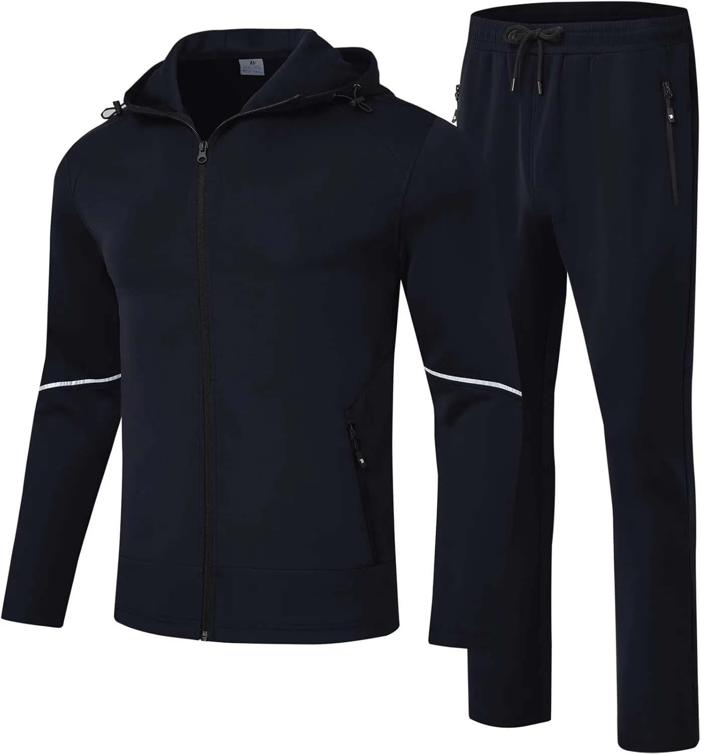 Rdruko Men's Track Suits 2 Piece Set Sweatsuits Jogging Workout Gym Warm Up Sportswear Suits with Hoodie