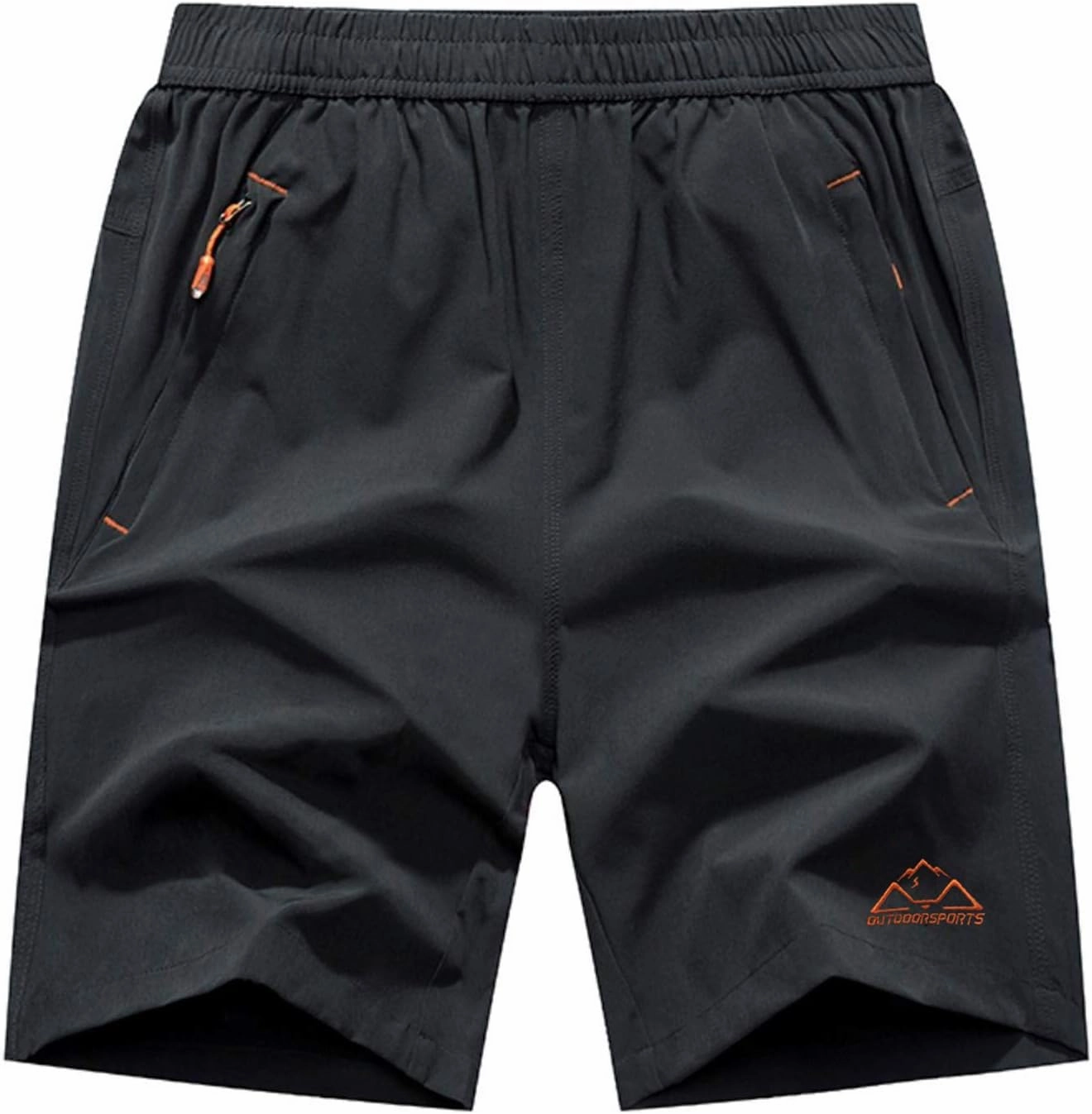 Rdruko Men's Quick Dry Hiking Shorts Lightweight Running Gym Outdoor Active Shorts with Zipper Pockets