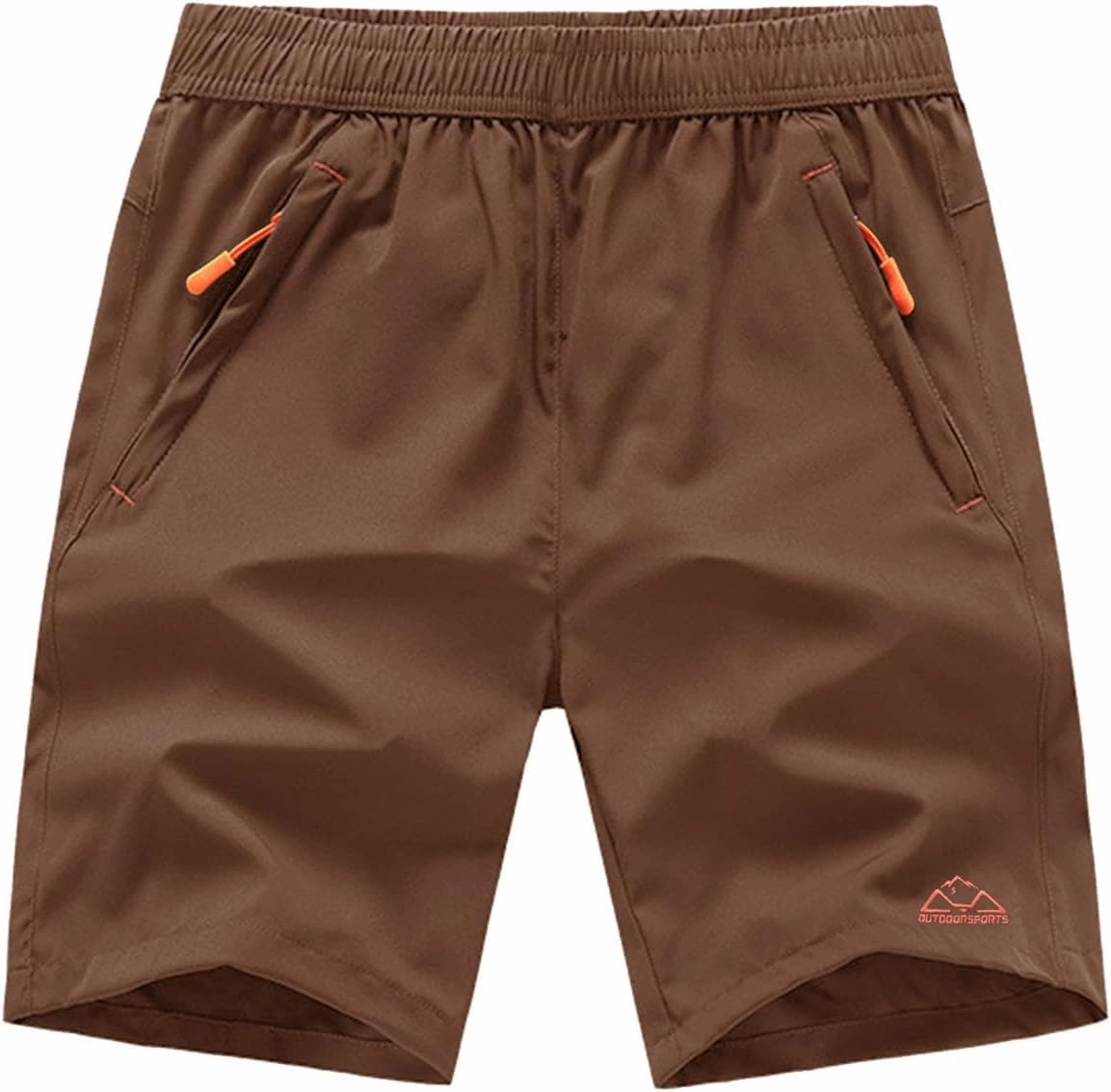 Rdruko Men's Quick Dry Hiking Shorts Lightweight Running Gym Outdoor Active Shorts with Zipper Pockets