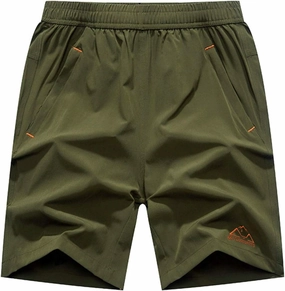 Rdruko Men's Quick Dry Hiking Shorts Lightweight Running Gym Outdoor Active Shorts with Zipper Pockets