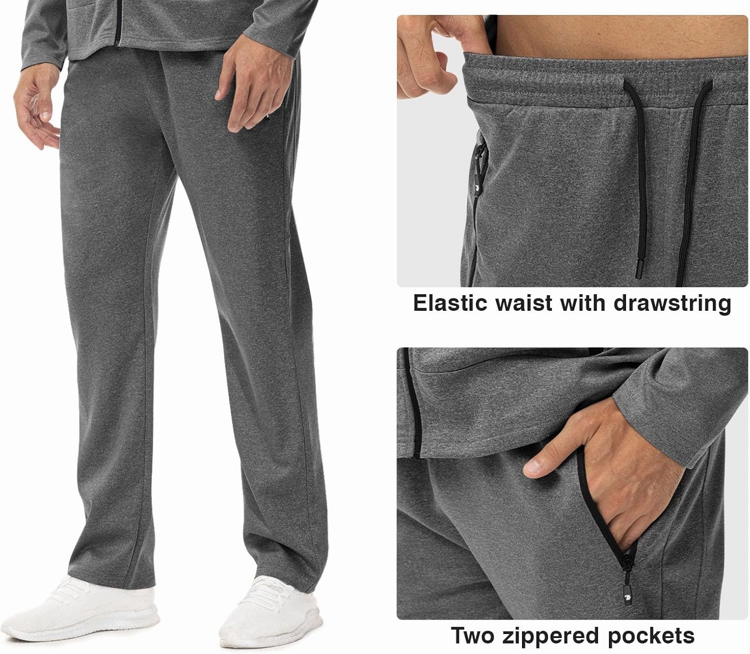 Rdruko Men's Track Suits 2 Piece Set Sweatsuits Jogging Workout Gym Warm Up Sportswear Suits with Hoodie