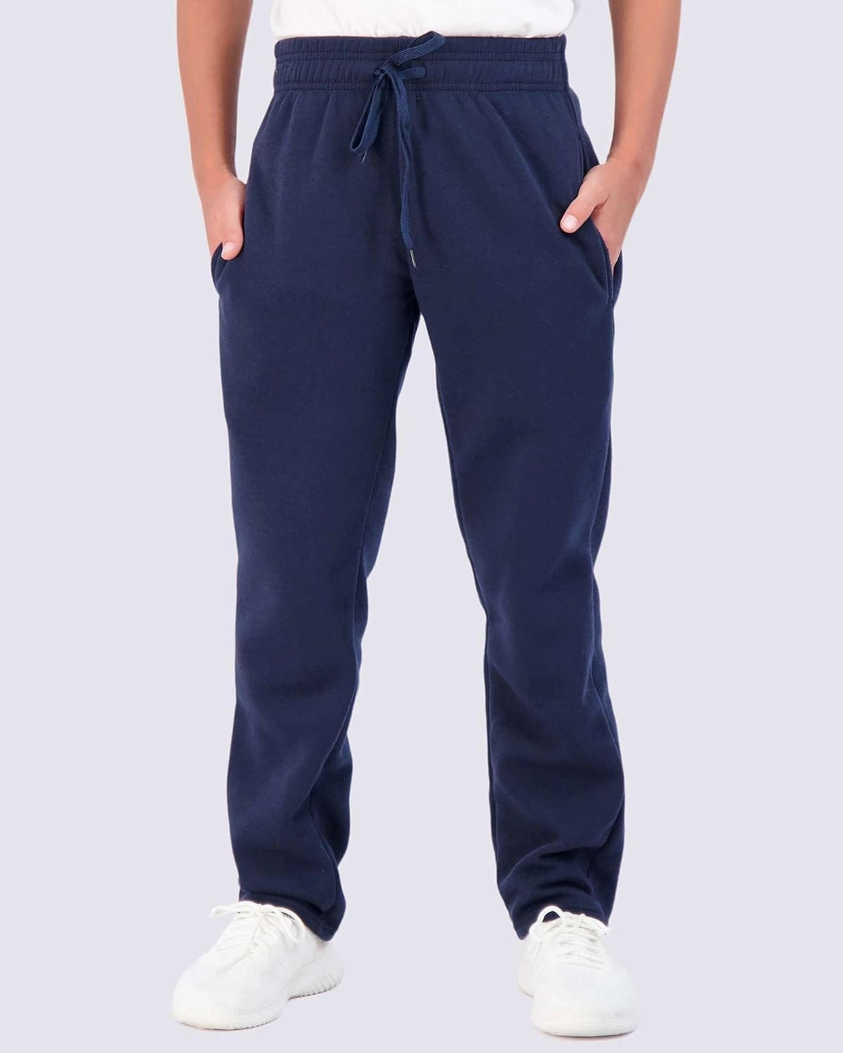 Real Essentials 3 Pack: Boys' Tech Fleece Open Bottom Sweatpants with Pockets