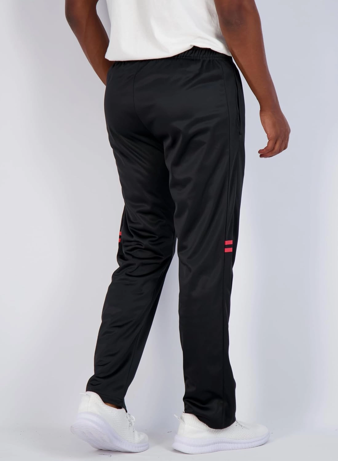 Real Essentials 3 Pack: Men's Active Athletic Casual Tricot Open Bottom Sweatpants with Pockets (Available in Big & Tall)