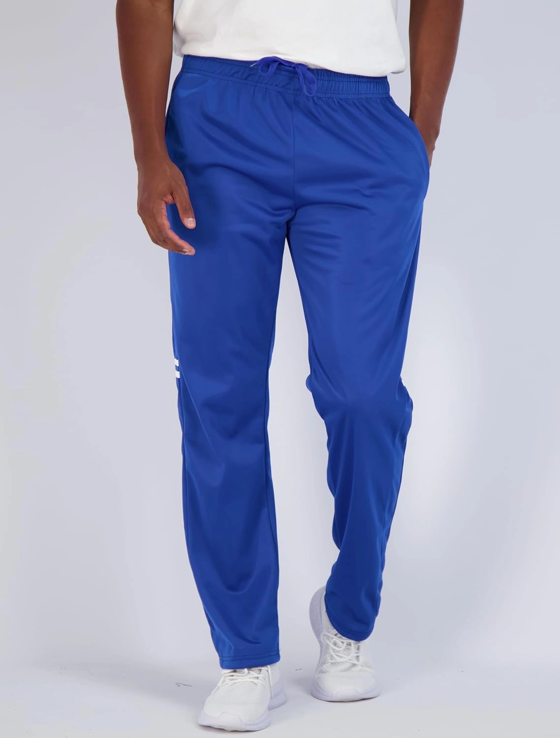Real Essentials 3 Pack: Men's Active Athletic Casual Tricot Open Bottom Sweatpants with Pockets (Available in Big & Tall)