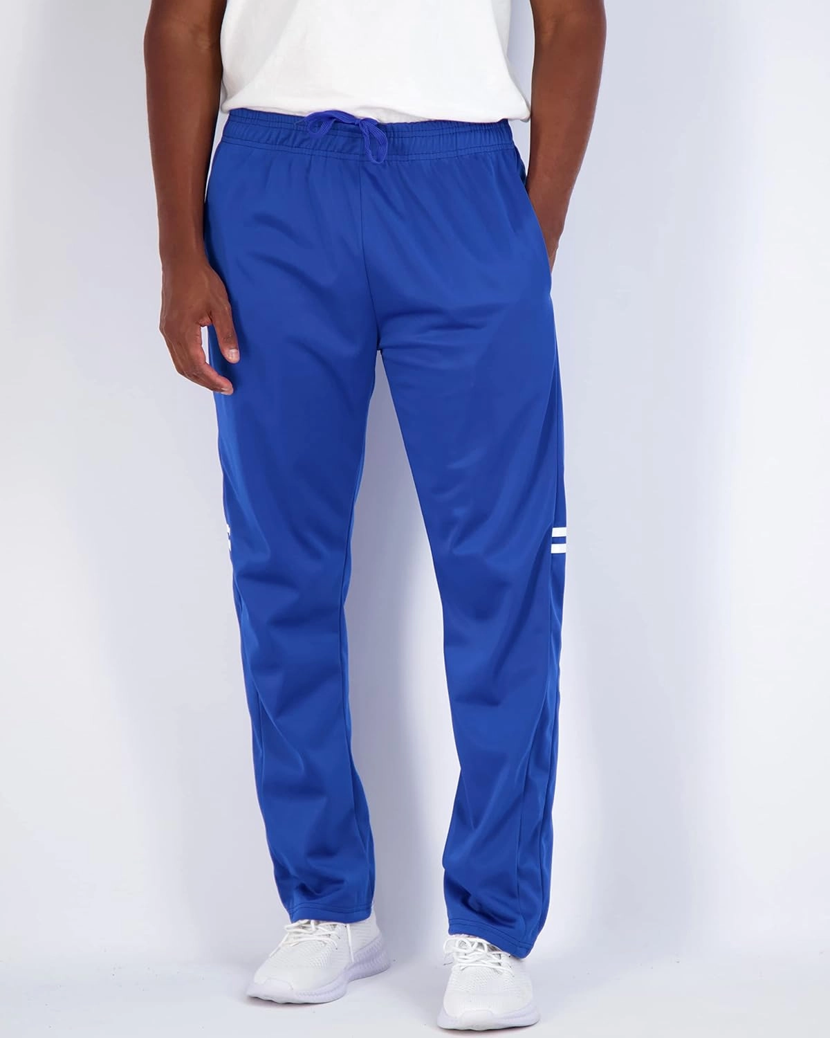 Real Essentials 3 Pack: Men's Active Athletic Casual Tricot Open Bottom Sweatpants with Pockets (Available in Big & Tall)