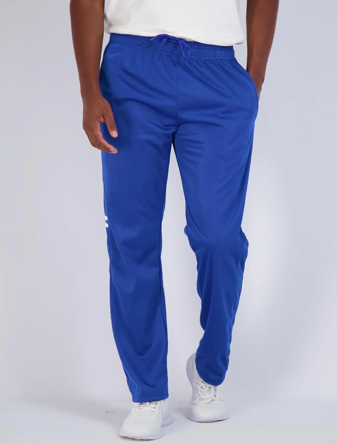 Real Essentials 3 Pack: Men's Active Athletic Casual Tricot Open Bottom Sweatpants with Pockets (Available in Big & Tall)